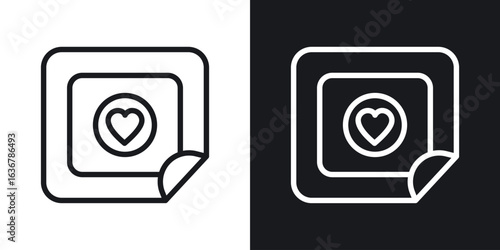 Nicotine patch icons. Illustration of outline icons