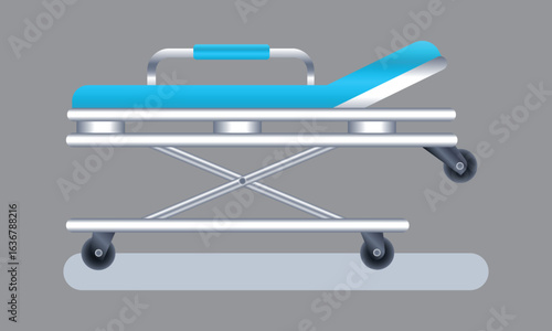 Illustration of a hospital stretcher bed