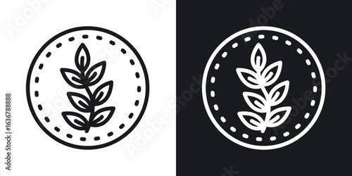 Fibre icons. Illustration of outline icons