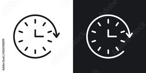 Fasting time icons. Illustration of outline icons