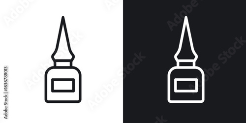 Eyeliner bottle icons. Illustration of outline icons