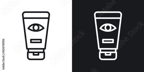 Eye cream icons. Illustration of outline icons