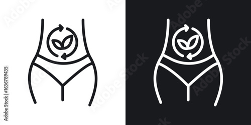 Detox icons. Illustration of outline icons