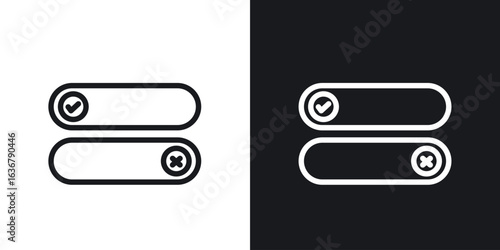 Boolean icons. Illustration of outline icons