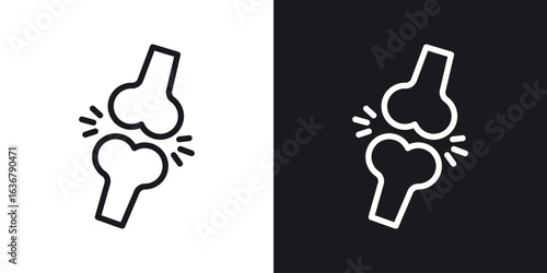 Bones icons. Illustration of outline icons