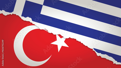 Illustration Vector Featuring Greece and Turkiye Identity