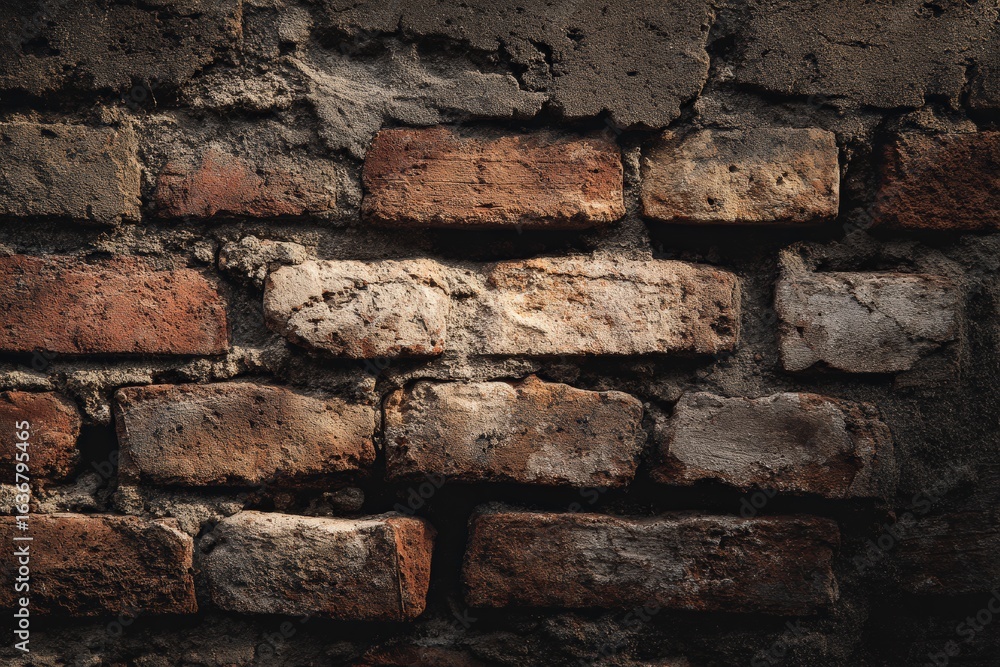 Naklejka premium Aged brick wall texture background