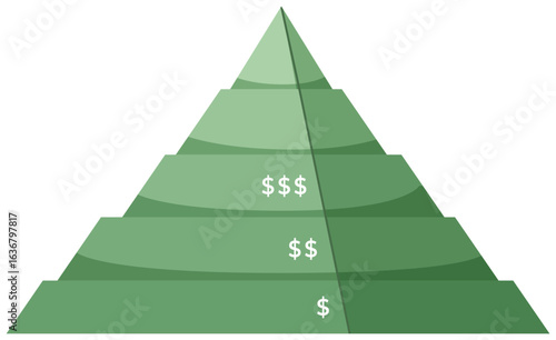pyramid scheme vector icon