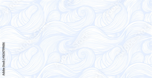 hand drawn abstract  pattern print, ocean waves, simple modern design wallpaper.