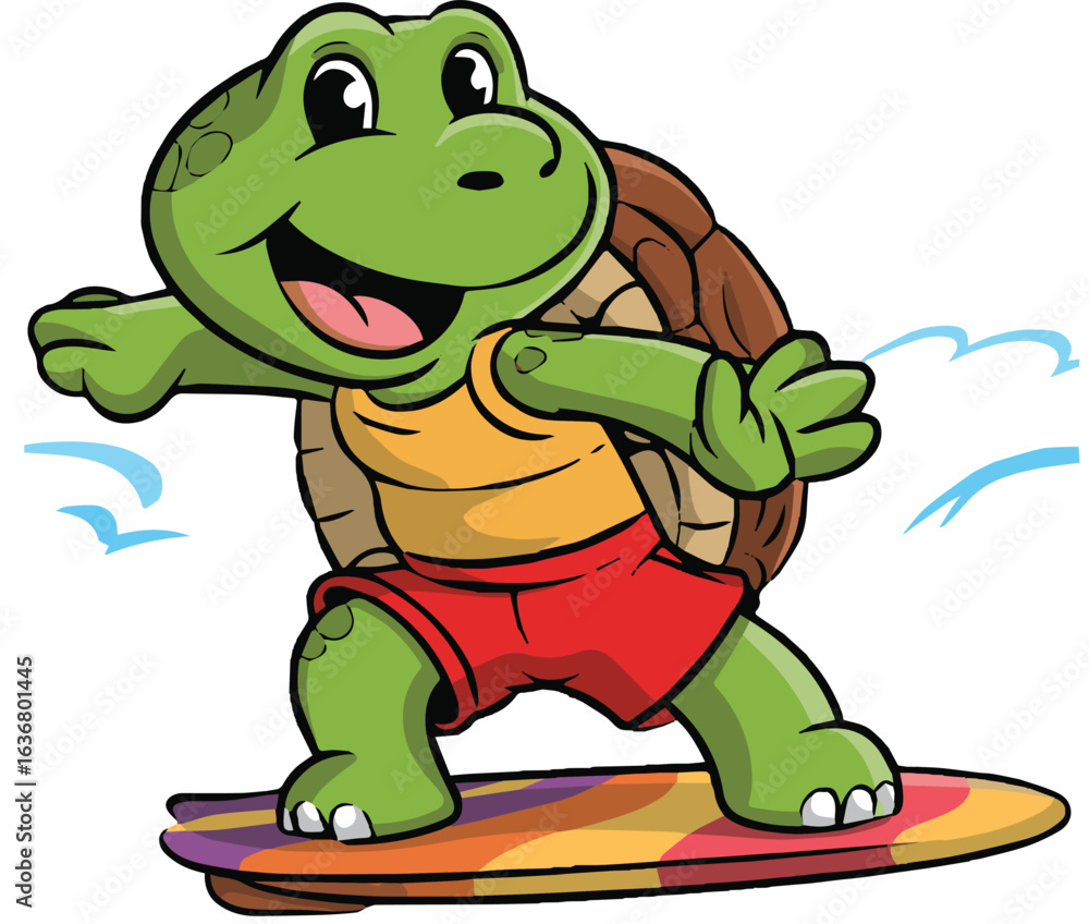 Fototapeta premium funny turtle cartoon