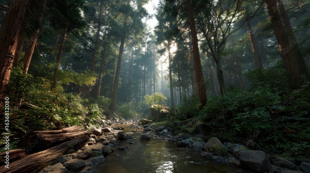 Obraz premium morning in the woods