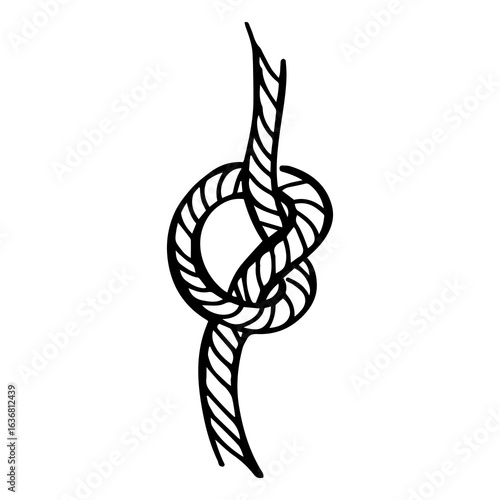 Hand drawn rope knot.