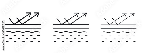 Wrinkles face reflection icon vector Logo Design Template. Editable Stroke graphics.