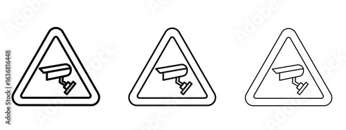 Free Download Video surveillance sign vector Logo Design Template. Editable Stroke graphics. - GFXLoad