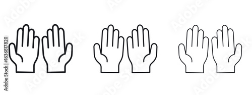 Pray icon vector Logo Design Template. Editable Stroke graphics.