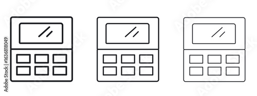 Palette with eyelash shadows icon vector Logo Design Template. Editable Stroke graphics.