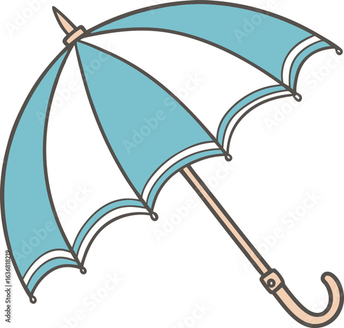 A seamless umbrella pattern, weather theme, autumn and spring season vector illustration
