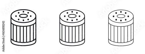 Oil filter icon vector Logo Design Template. Editable Stroke graphics.