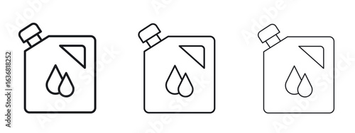 Oil can icon vector Logo Design Template. Editable Stroke graphics.
