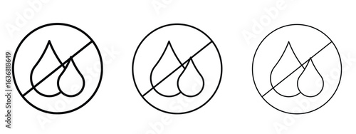 No leakage sign vector Logo Design Template. Editable Stroke graphics.