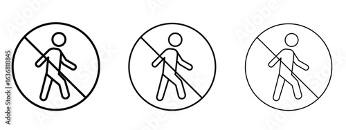 No entry sign vector Logo Design Template. Editable Stroke graphics.