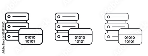 Master data icon vector Logo Design Template. Editable Stroke graphics.