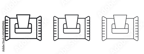 Makeup remover wipes icon vector Logo Design Template. Editable Stroke graphics.