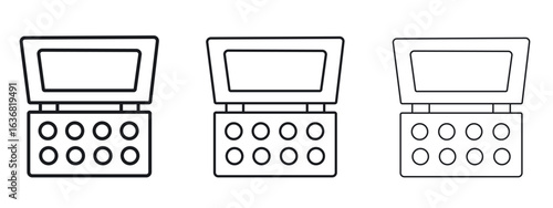 Makeup palette icon vector Logo Design Template. Editable Stroke graphics.