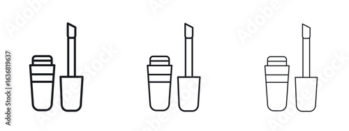 Lip gloss icon vector Logo Design Template. Editable Stroke graphics.