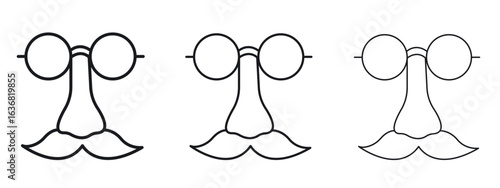 Joke day icon vector Logo Design Template. Editable Stroke graphics.