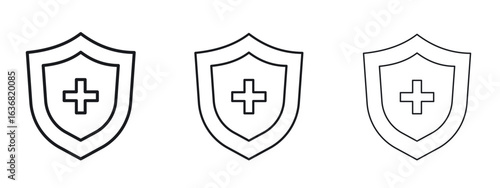 Immune guard icon vector Logo Design Template. Editable Stroke graphics.