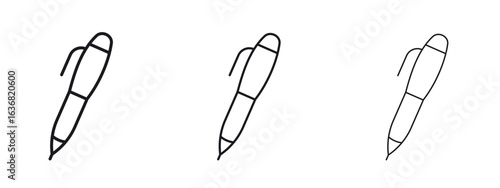 Fountain pen icon vector Logo Design Template. Editable Stroke graphics.