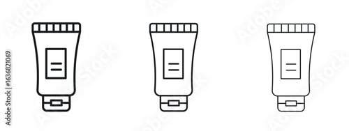 Face wash icon vector Logo Design Template. Editable Stroke graphics.