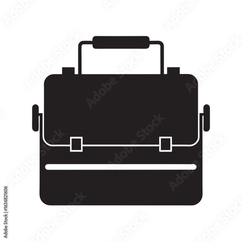 Vintage Typewriter Carrying Case Closed Silhouette Illustration