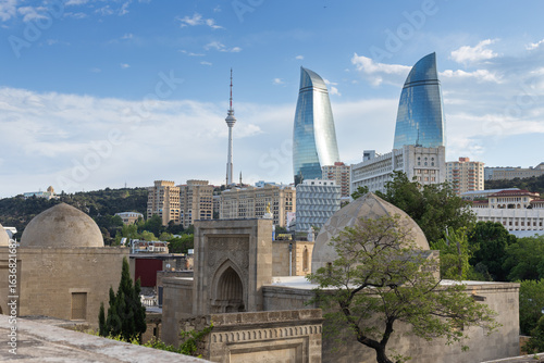 Modern Baku panoramic city view