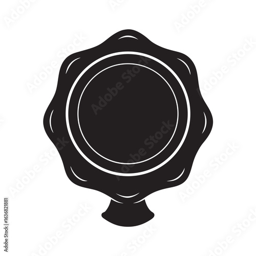 Old Letter Sealing Stamp Silhouette Design