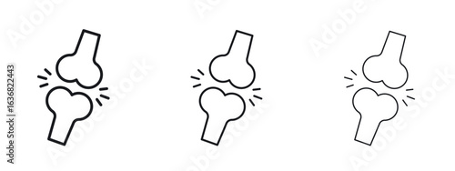 Bones icon vector Logo Design Template. Editable Stroke graphics.