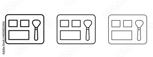 Blusher icon vector Logo Design Template. Editable Stroke graphics.