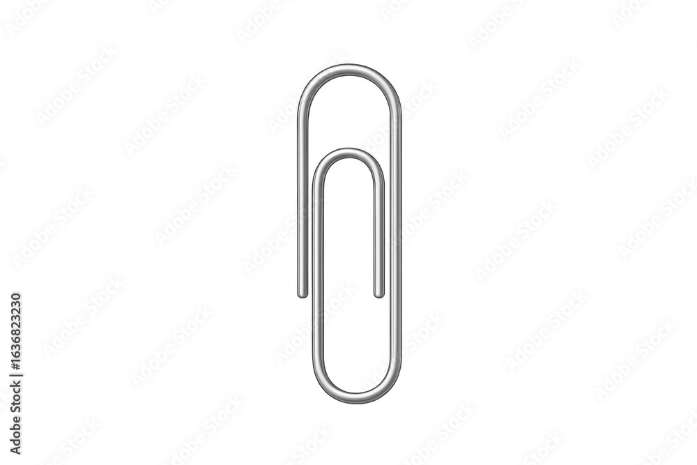 Metallic Paperclip on Transparent Background, Ready for Your Design Metallic Paperclip on Transparent Background, Ready for Your Design