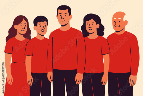 National Wear Red Day is an event aimed at raising awareness about cardiovascular disease and saving lives, where people, including a group of young individuals wearing red clothes, are encouraged to