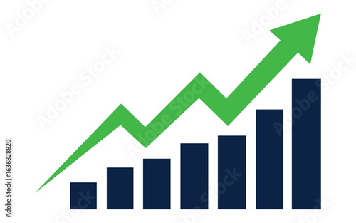Upward Growth Bar Chart with Green Arrow, Business Success Statistics, Financial Increase Data Graph Icon, Economic Performance, Stock Market Trend Free Download Upward Growth Bar Chart with Green Arrow, Business Success Statistics, Financial Increase Data Graph Icon, Economic Performance, Stock Market Trend - GFXLoad