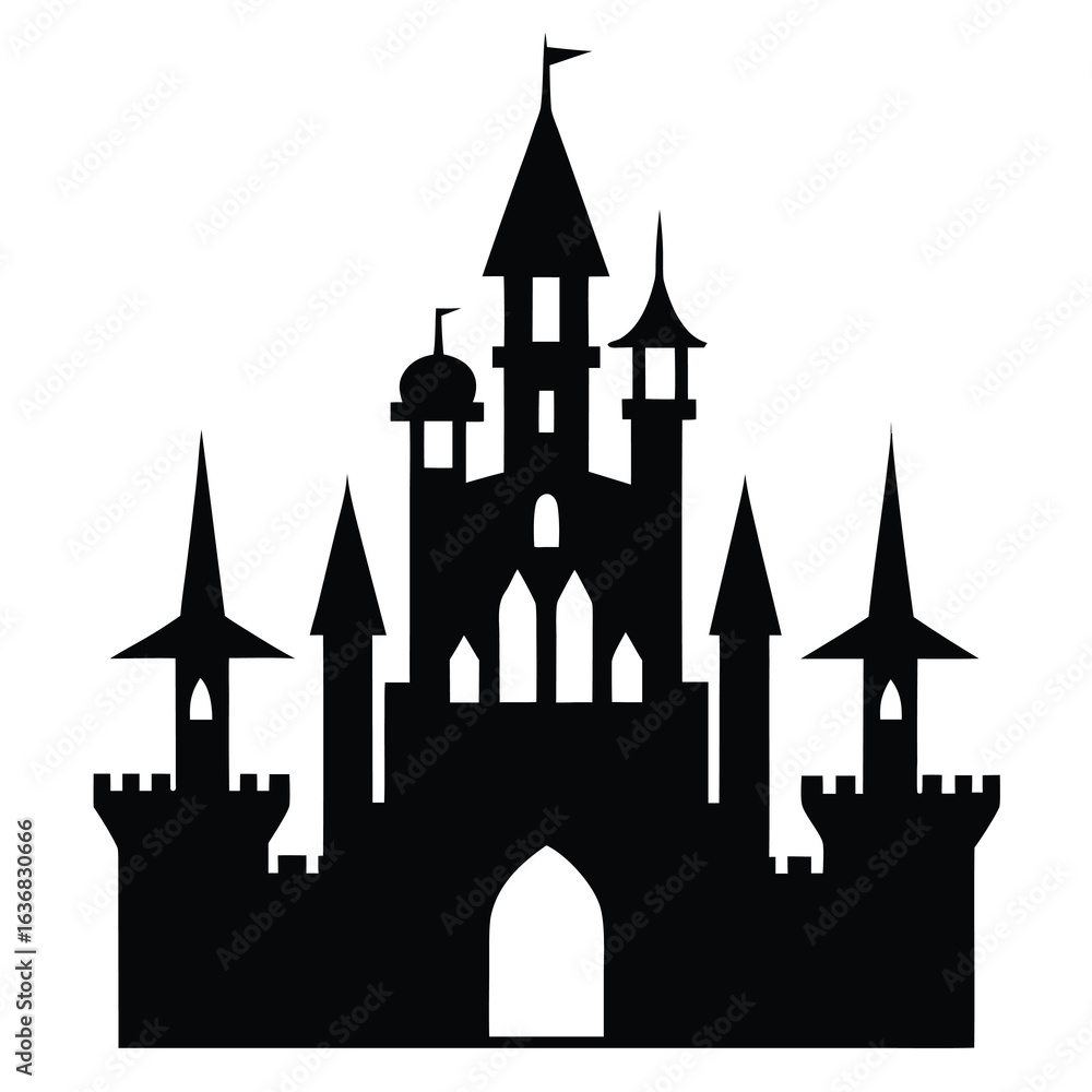 Obraz premium vector illustration of a castle