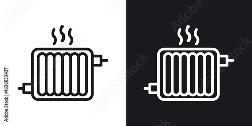 Radiator icon vector symbol in Line Art Style for Design, Presentation, Website or Apps Elements.