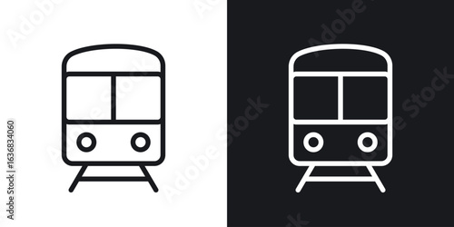 Train icon vector symbol in Line Art Style for Design, Presentation, Website or Apps Elements.