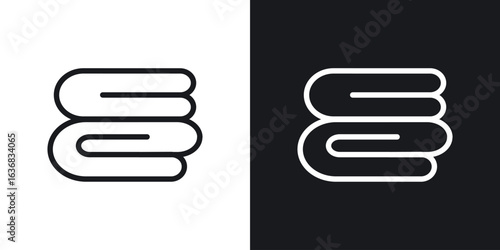 Towel icon vector symbol in Line Art Style for Design, Presentation, Website or Apps Elements.