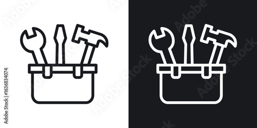 Toolbox icon vector symbol in Line Art Style for Design, Presentation, Website or Apps Elements.