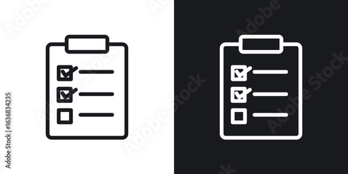 Task list icon vector symbol in Line Art Style for Design, Presentation, Website or Apps Elements.