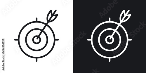 Target icon vector symbol in Line Art Style for Design, Presentation, Website or Apps Elements.