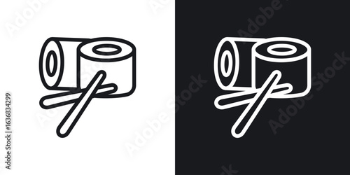 Sushi icon vector symbol in Line Art Style for Design, Presentation, Website or Apps Elements.