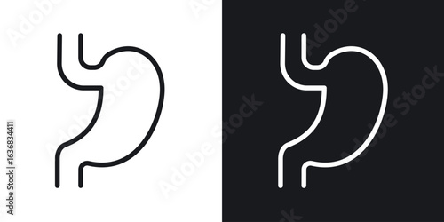 Stomach icon vector symbol in Line Art Style for Design, Presentation, Website or Apps Elements.
